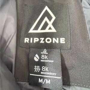Ripzone Reinforced Black Snow Ski Pants With Suspenders Adjustable Waist